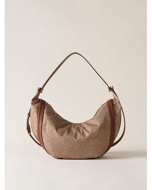 Borbonese Borbones Borsa Hobo Medium - Natur