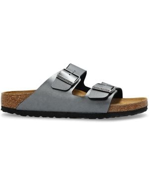 Birkenstock Arizona Metallic, Birko Flor - Bianco