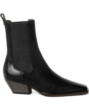 Brunello Cucinelli Klassische Chelsea-Boots 50Mm - Schwarz