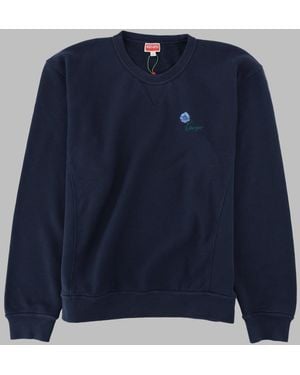 KENZO Sweatshirt Tulip Cotton Sweatshirts - Blue