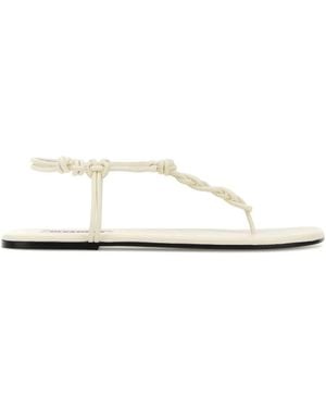 Jil Sander Braided Sandals - White