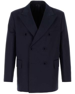 Prada Navy Blue Cotton Blazer
