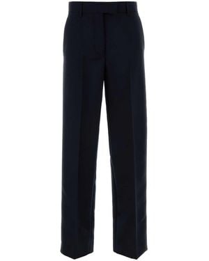Miu Miu Navy Blue Mohair Blend Pant