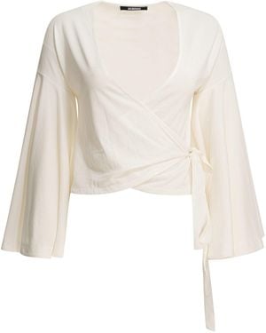 Jacquemus Casual Wikkeltop - Wit