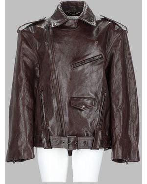 Saint Laurent Giacca Biker - Brown