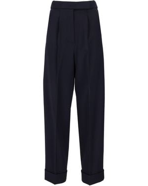 Max Mara Tailored Pleated Trousers - Blue