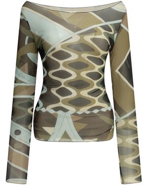 PUCCI "Vivara" Tight-Fitting Top - Green