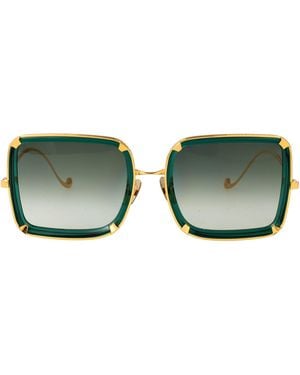 Anna Karin Karlsson Squared Sunglasses Moon Emerald - Green