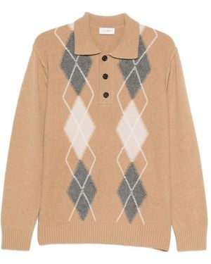 Paolo Pecora Classic Wool Polo Shirt For - Natural