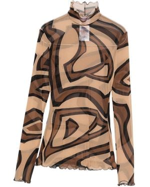 PUCCI Printed Midi Dress - Brown
