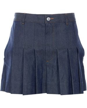 A.P.C. Mini-Plooirok - Blauw