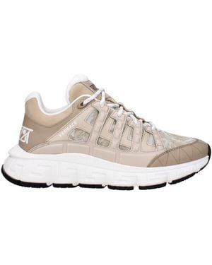 Versace Sneaker Trigreek Uomo Tessuto - Neutro
