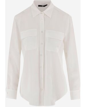 F.it Acetate And Silk Shirt - White