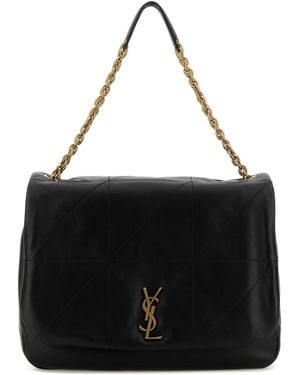 Saint Laurent Leather Jamie Shopping Bag - Black