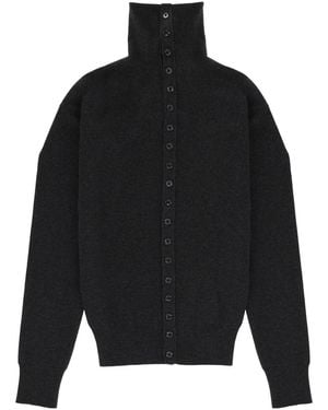 Lemaire Button Fitted Cardigan - Black