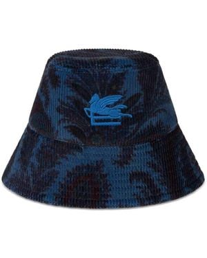 Etro Ribbed Bucket Hat - Blue