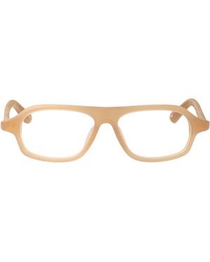 Jacquemus Matt Milky/ Optical Acetate Glasses - Brown