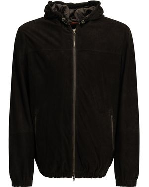 Herno Suede Jacket - Black