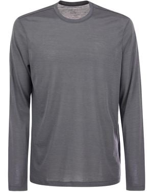 Majestic Crew Neck T Shirt - Grey