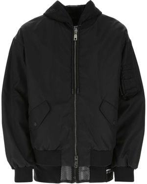 Dolce & Gabbana Nylon Bomber Jacket - Black