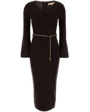 MICHAEL Michael Kors Wool Blend Dress - Black