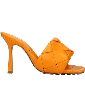 Bottega Veneta Damens Sandalen Orange/Mandarinenleder