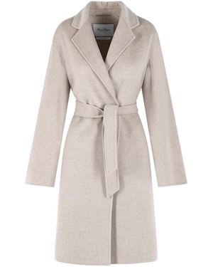 Max Mara Wickelmantel 'Aceri' aus sandfarbenem Cachemire - Natur