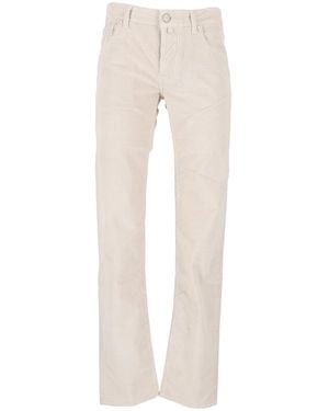 Jacob Cohen Pantalón de 5 piezas, corte ajustado, Nick - Blanco