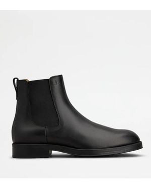 Tod's Leder-Chelsea - Schwarz