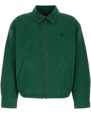 Polo Ralph Lauren Cotton Twill Bomber Jacket - Green