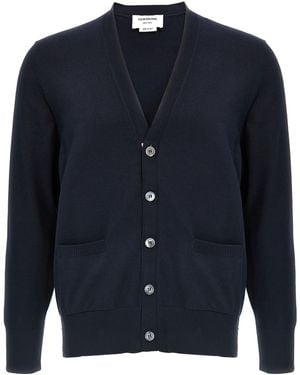 Thom Browne '4 Bar' Strickjacke - Blau