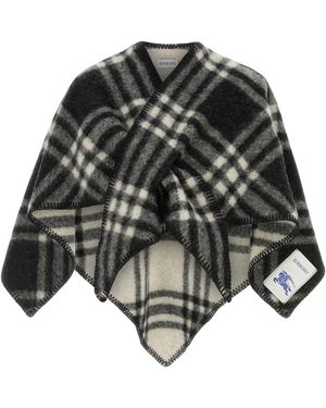 Burberry Embroidered Wool Scarf - Black