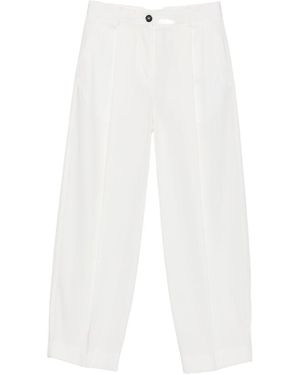 TOTEME Pleated Wide-Leg Pants - White