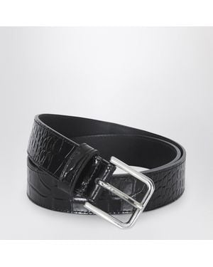 Frankie Shop Toni Croc Belt - Black