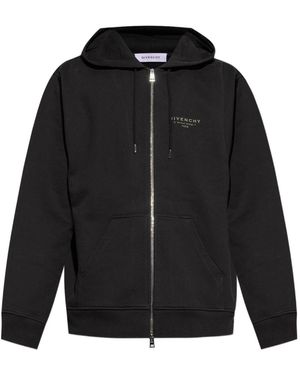 Givenchy Relaxed-Fit Zip-Up Hoodie With Drawstring Ho - Schwarz