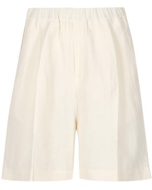 Laneus Pantalón Corto Crema - Blanco