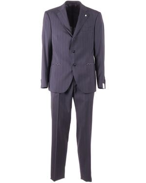 Luigi Bianchi Tailored Straight Cut Suit - Blue