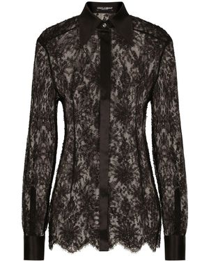 Dolce & Gabbana Lace Shirt - Black