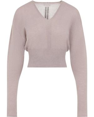 Rick Owens V-Cropped Top - Pink