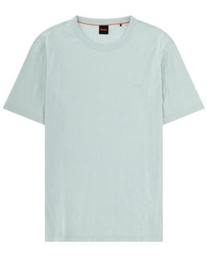 BOSS T Shirt Con Logo - Blue