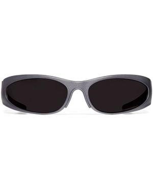 Balenciaga Sonnenbrille Mit Ovalem Gestell - Schwarz