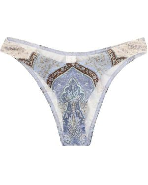Zimmermann "Wanderlust" Bkini Briefs - Blue