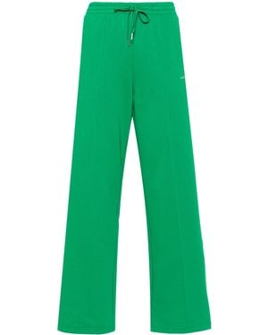 P.A.R.O.S.H. Logo-Embroidered Straight Trousers - Green