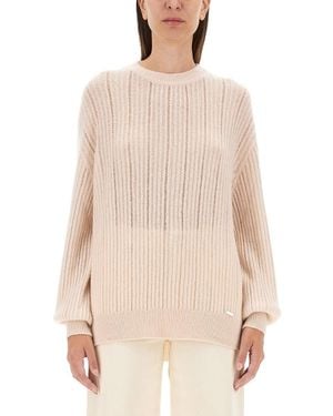 Kiton Cashmere Blend Regular Fit Jumper - Natural