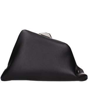 The Attico Pochette Leather - Black