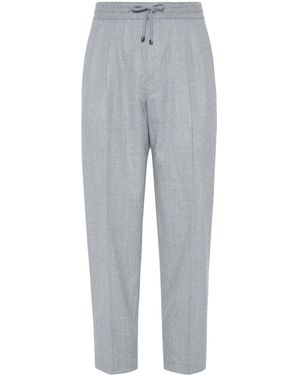 Brunello Cucinelli Wollen Broek - Grijs