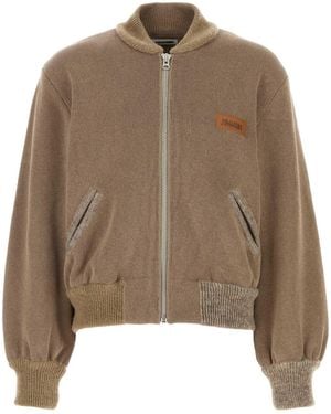 Magliano Biscuit Cotton Blend Bomber Jacket 88_Sand Giubbini - Brown