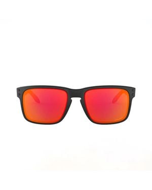 Oakley Sonnenbrille Oo9102 9102 E2 Holbrook Schwarz/Prizm Unisex - Rot