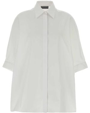 Balenciaga Cotton Poplin Oversize Shirt - White