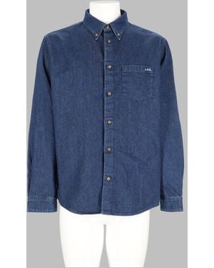 A.P.C. Shirt New Greg Organic Cotton - Blue